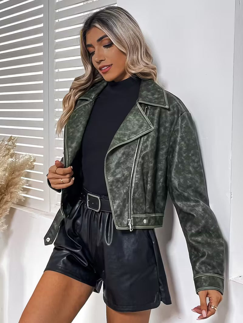 Damska Kurtka Z Asymetrycznym Zamkiem