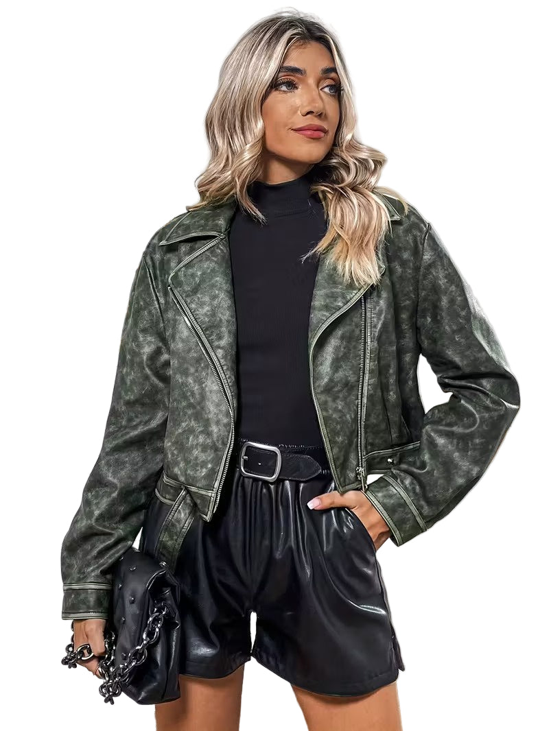 Damska Kurtka Z Asymetrycznym Zamkiem