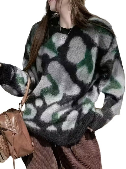 Damski Sweter z Abstrakcyjnym Wzorem