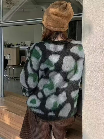 Damski Sweter z Abstrakcyjnym Wzorem